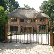 Driveway - thatched house